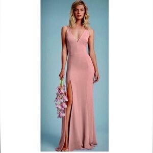 Dress The Population Iris Slit Gown.